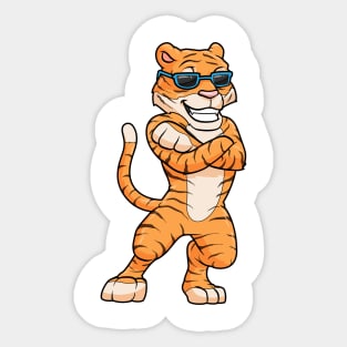 Cool tiger with sunglasses Sticker